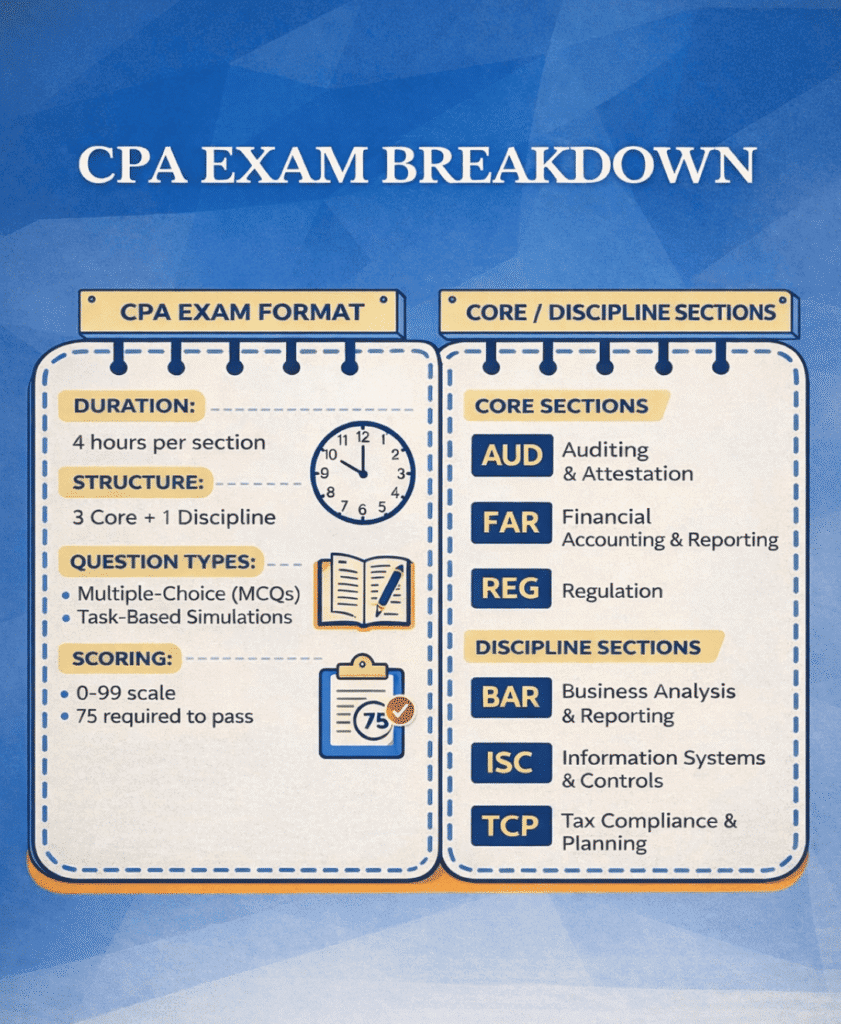 CPA exam breakdown