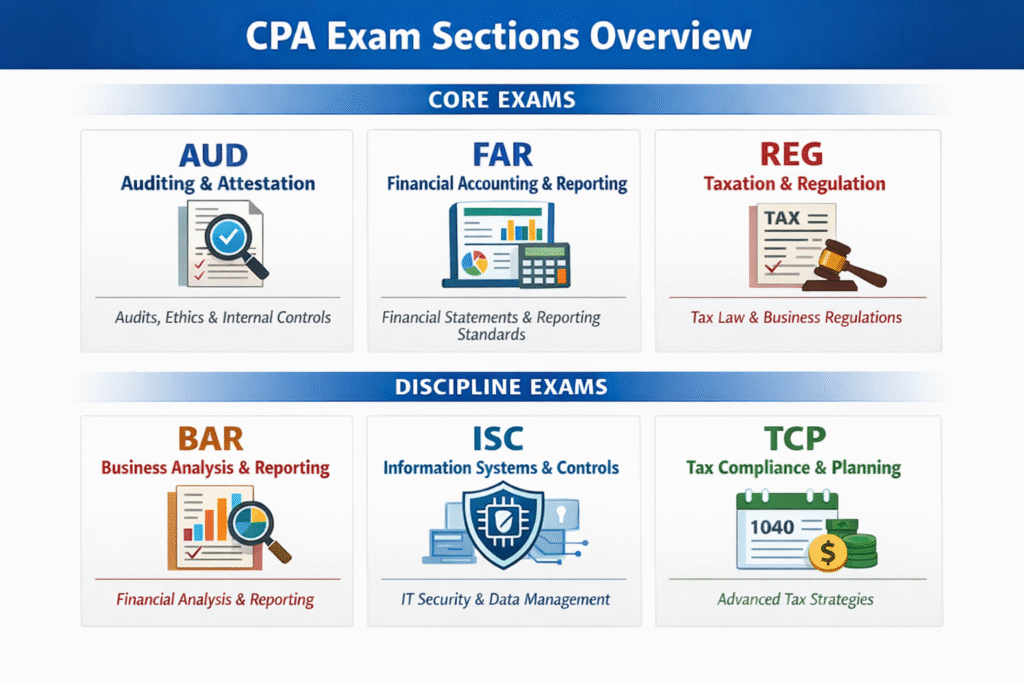 CPA exam sections