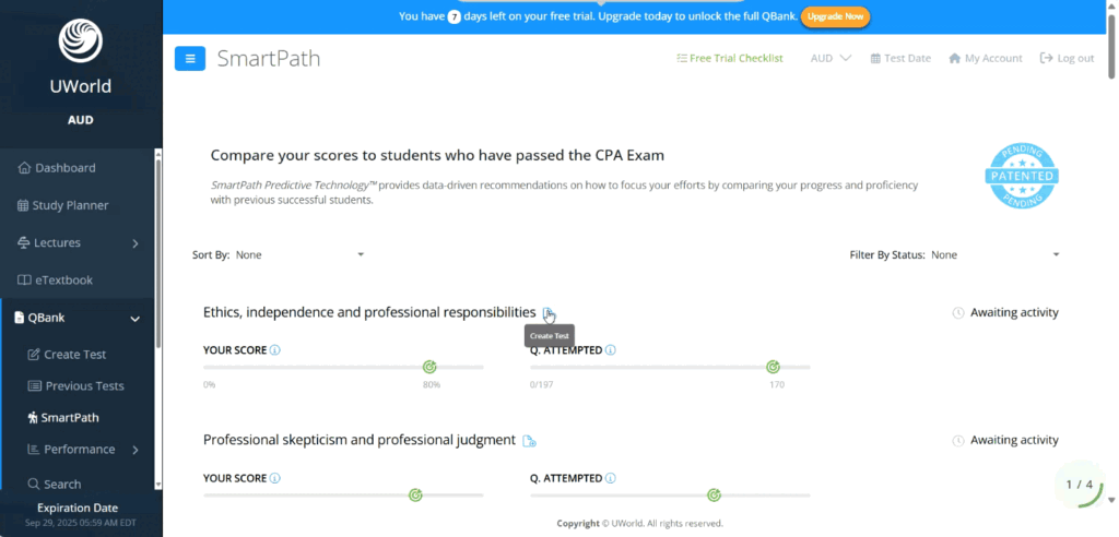UWorld CPA SmartPath