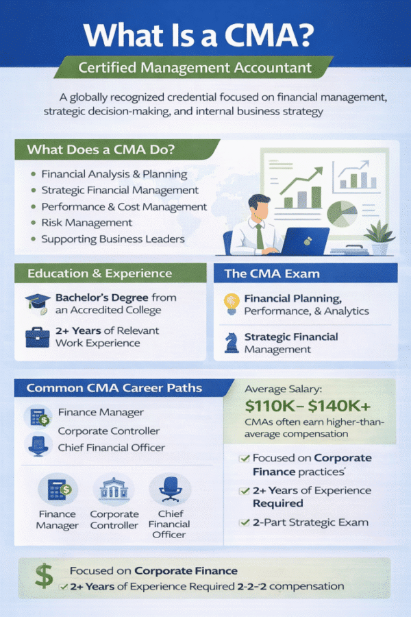 What Is a CMA? Certified Management Accountant Basics
